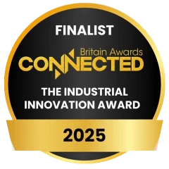 Connected Britain Awards 2025 finalist badge, The Industrial Innovation Award