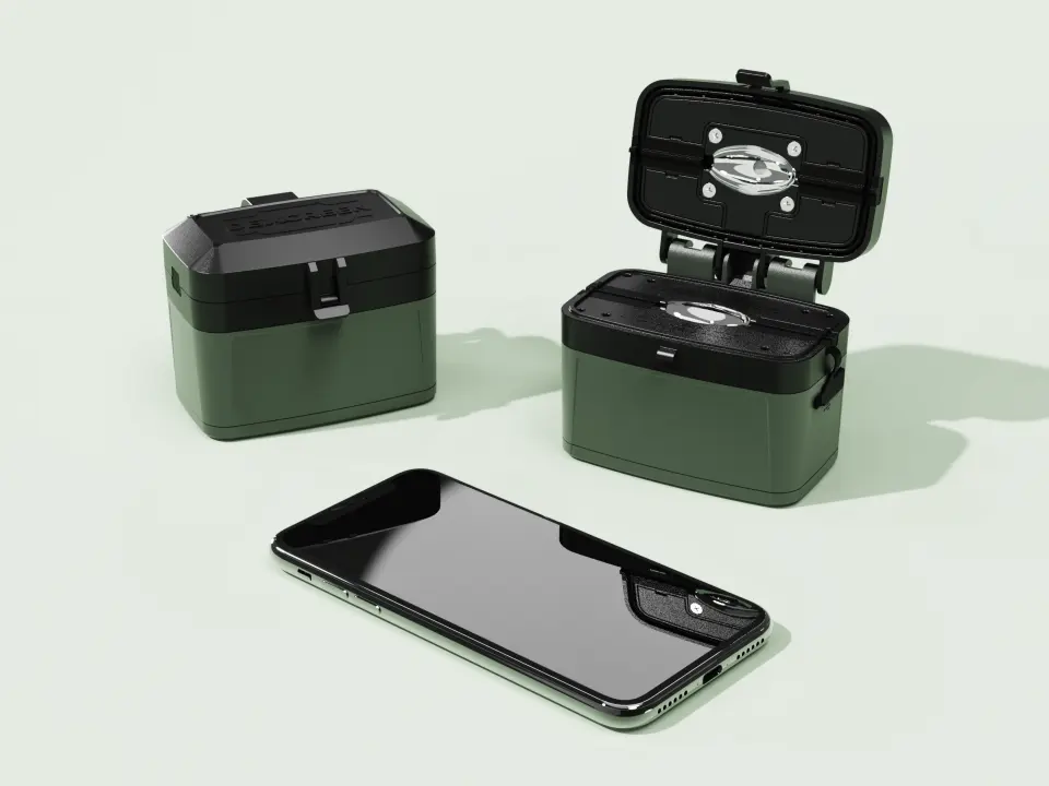 Kanoptic Splice Fault Detector units beside a phone